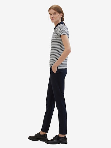 Coupe slim Pantalon chino TOM TAILOR en bleu