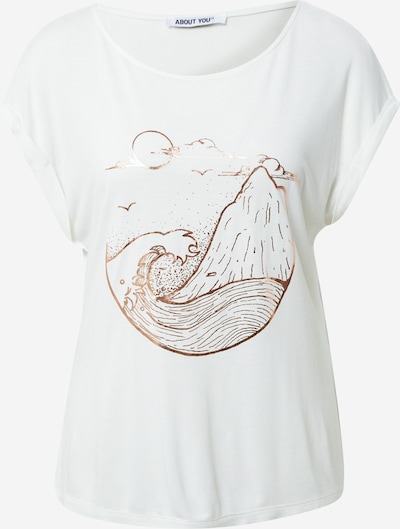 ABOUT YOU Shirt 'Hanne' in Gold / White, Item view