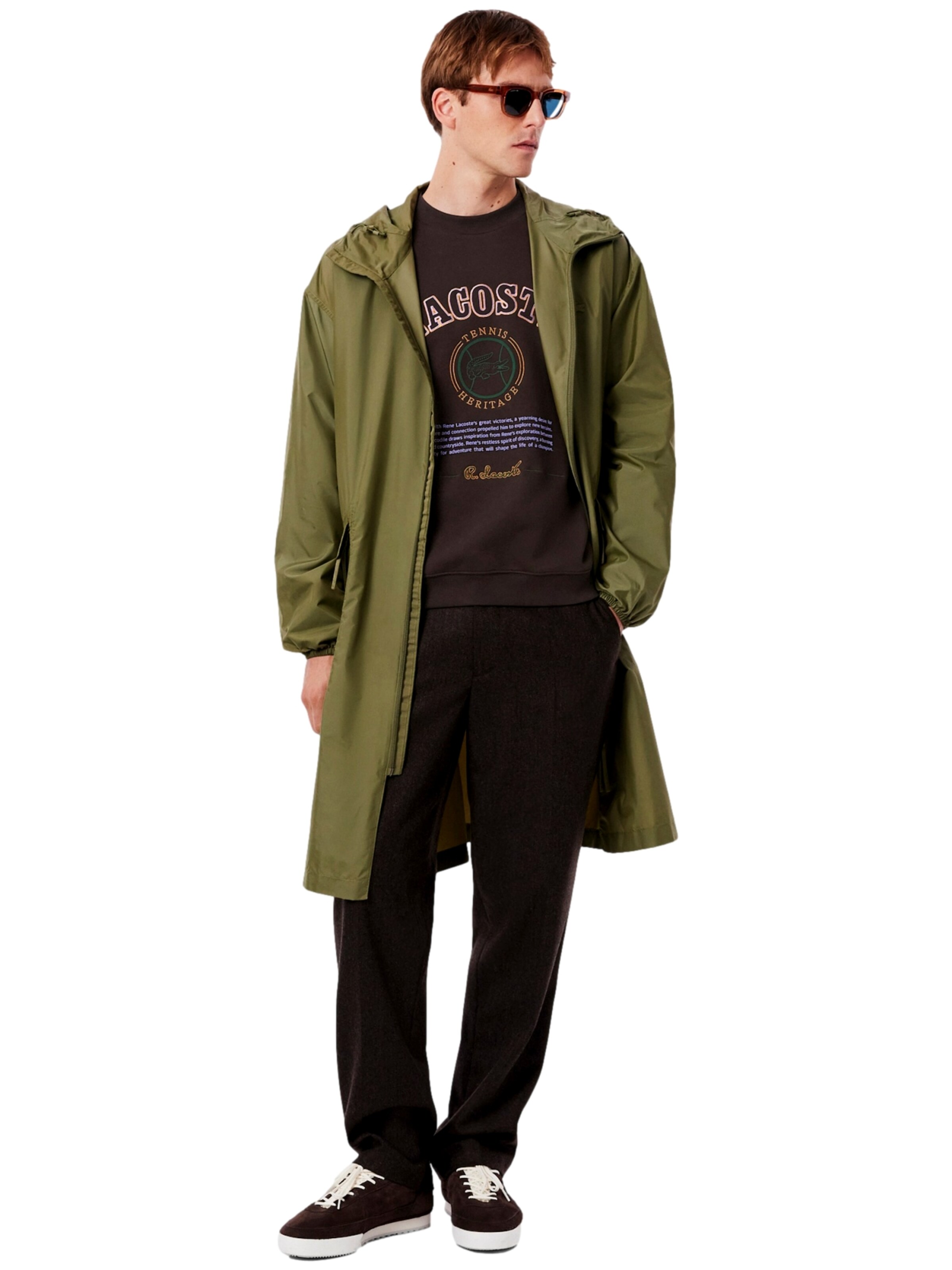 Sweat-shirt LACOSTE en marron