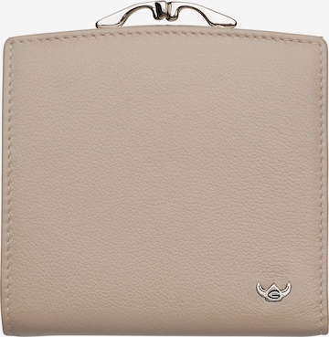 GOLDEN HEAD Geldbörse 'Madrid' in Beige: Vorderseite