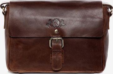 SID & VAIN Messenger 'Schultertasche YALE' in Braun: Vorderseite