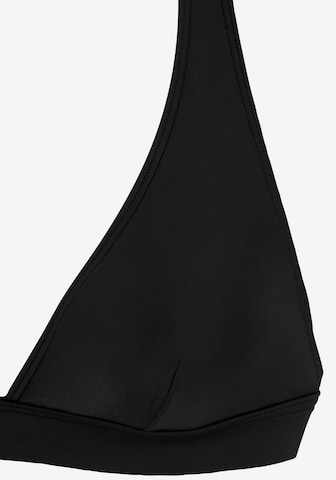 LASCANA ACTIVE Triangle Athletic Bikini Top in Black