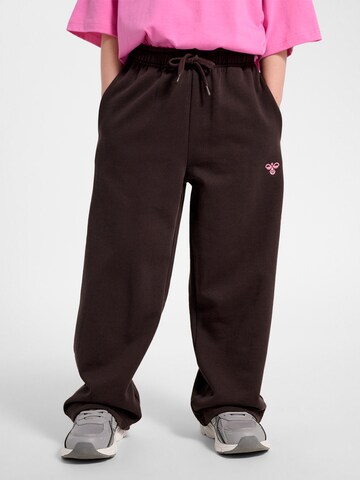 Hummel Wide leg Trousers 'Jump' in Brown: front
