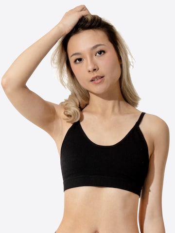 Bustier Soutien-gorge Yenita en noir : devant