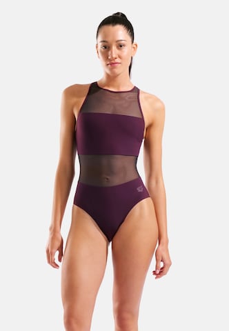 Bustier Maillot de bain 'MESH PANEL VENT BACK' ARENA en rouge : devant