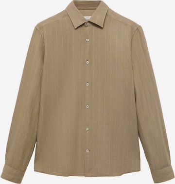 MANGO MAN Regular fit Button Up Shirt 'Rug' in Green: front