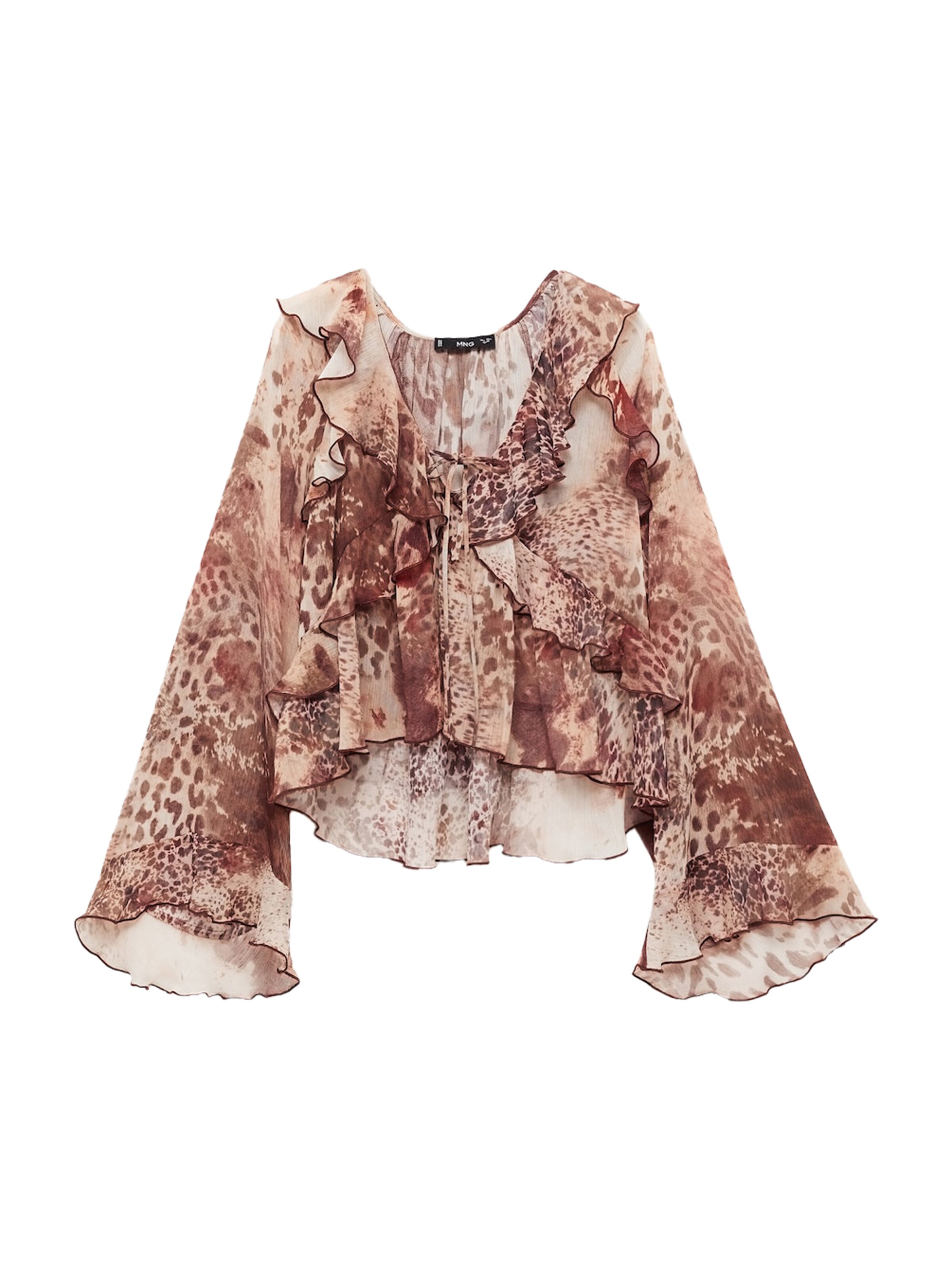 MANGO Bluse 'Burcher' in Braun: Vorderseite