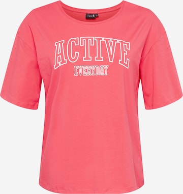 Active by Zizzi Toiminnallinen paita 'ANING' värissä vaaleanpunainen: edessä