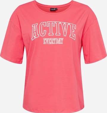 Active by Zizzi Performance Shirt 'ANING' in Pink: front