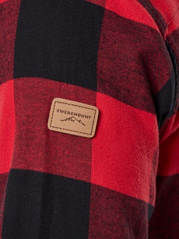 SWEDEMOUNT Regular fit Traditional button up shirt 'Nordkap' in Red