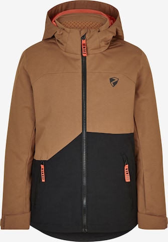 ZIENER Athletic Jacket 'ANDERL' in Brown: front