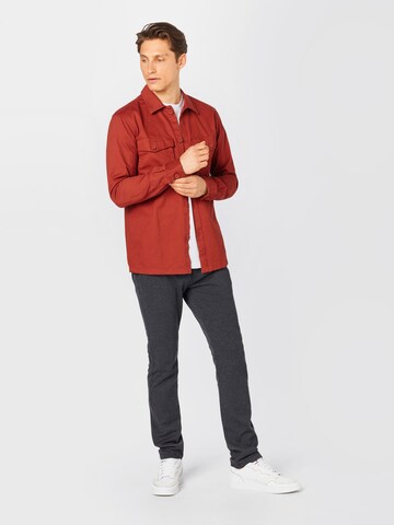 Coupe regular Chemise TOM TAILOR DENIM en orange