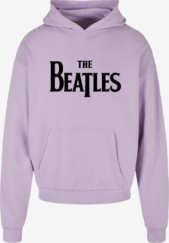 Merchcode Sweatshirt 'Beatles - Headline' in Purple: front