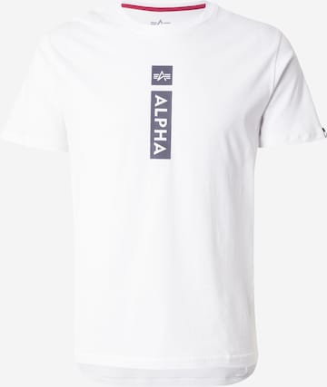 T-Shirt ALPHA INDUSTRIES en blanc : devant