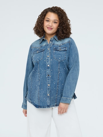 Fiorella Rubino Shirt in Blauw: voorkant