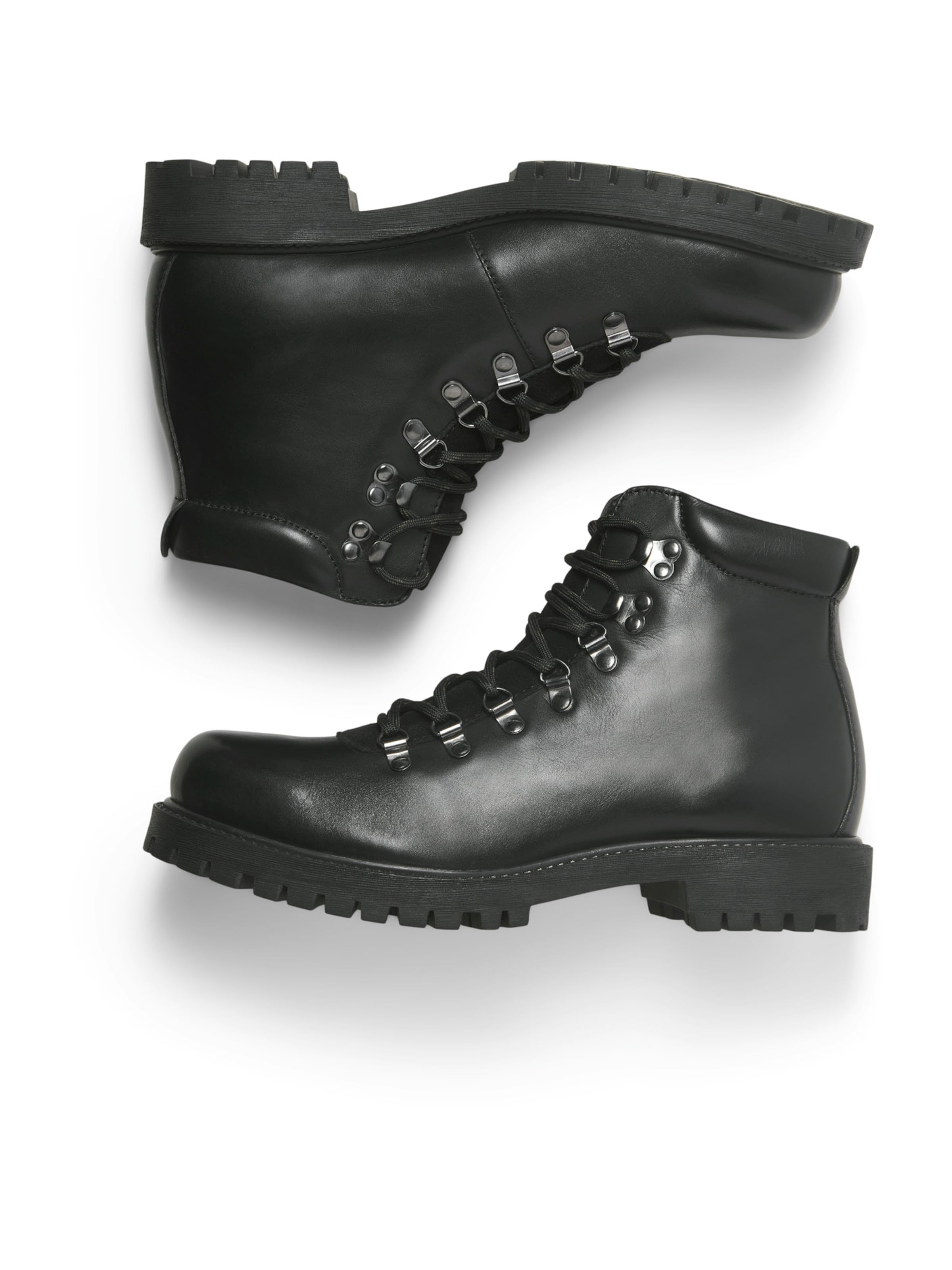 JACK & JONES Ботинки на шнуровке 'JFWDAMIAN' в Черный