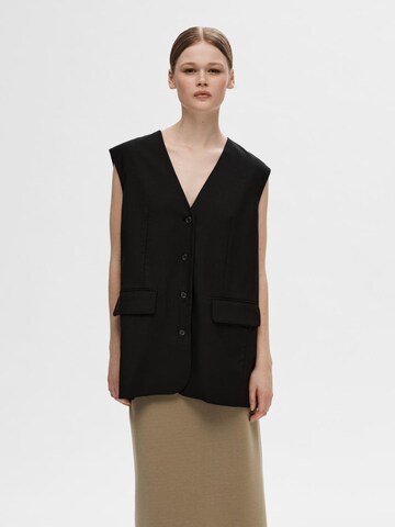 Gilet 'Mika' SELECTED FEMME en noir : devant