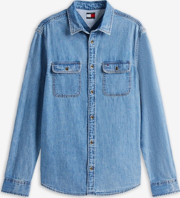 mėlyna Tommy Jeans Standartinis modelis Marškiniai: priekis