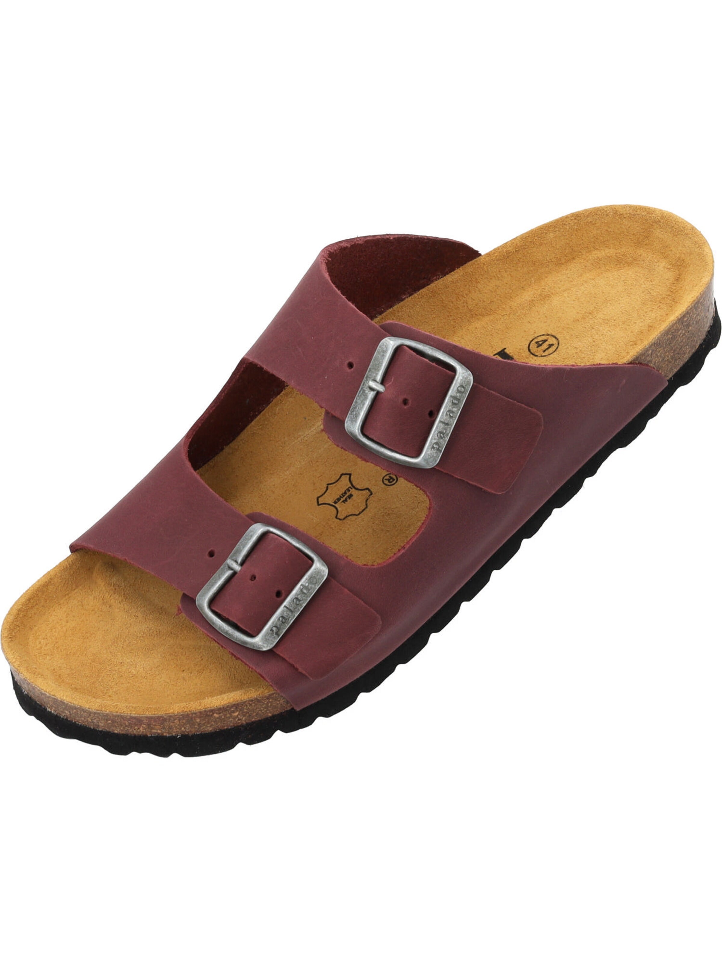 Palado Mule 'Palado Korfu Oiled Premium Leather Herren' in Red: front