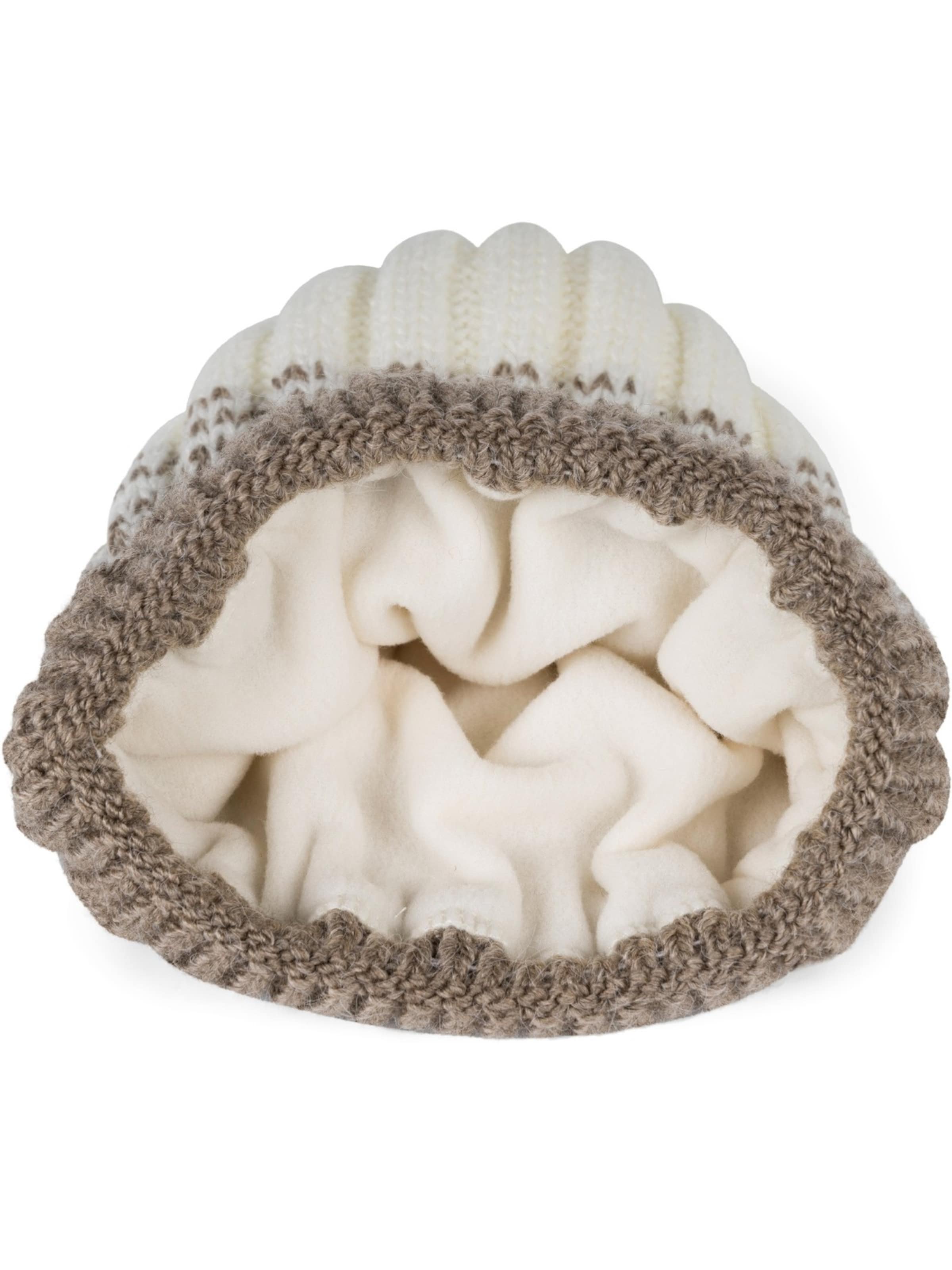 styleBREAKER Mütze 'Strickmütze Farbverlauf mit Thermo-Fleece'‌‌‌‌‌‌‌‌ in Braun