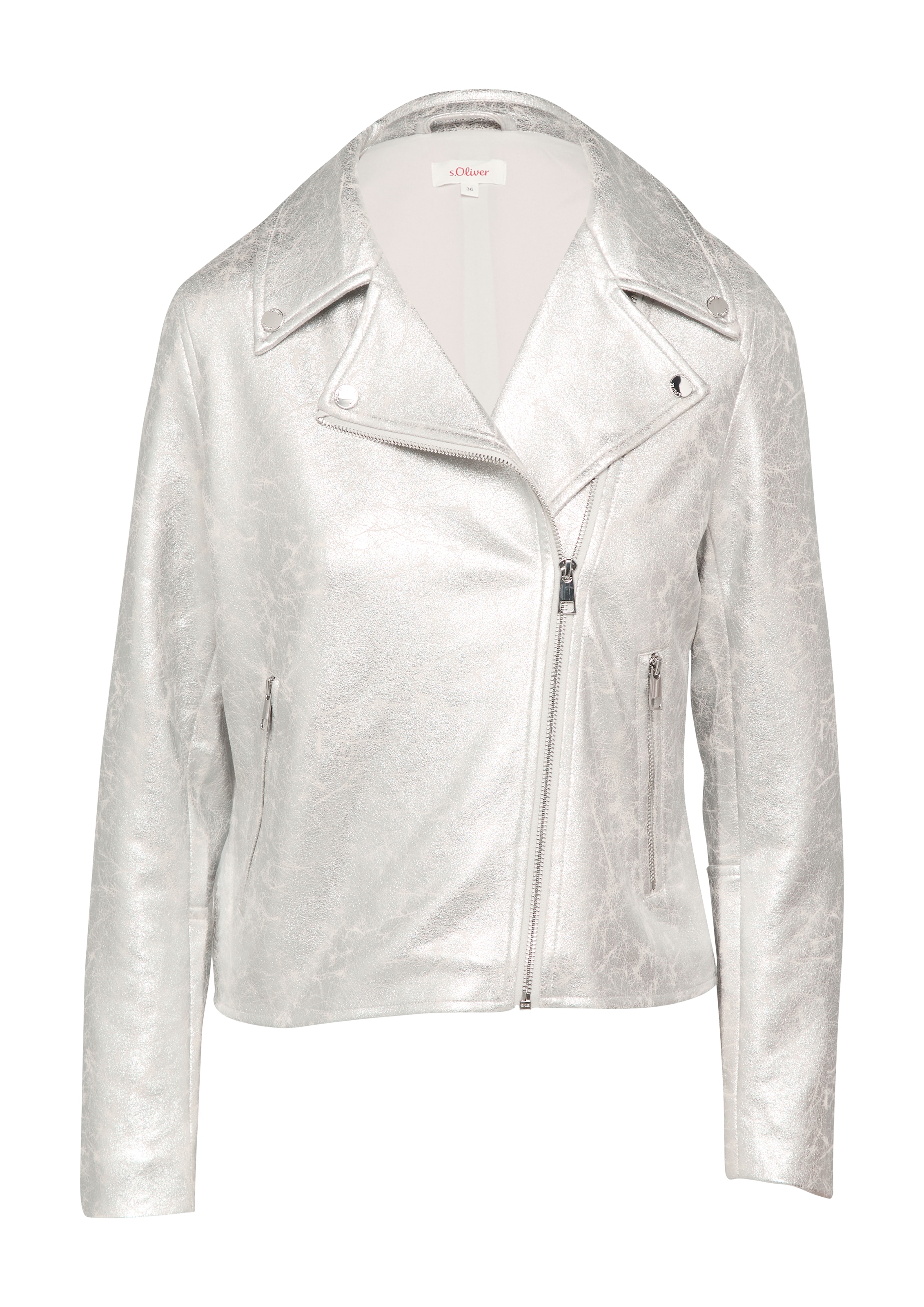 s.Oliver Übergangsjacke in silber, Produktansicht
