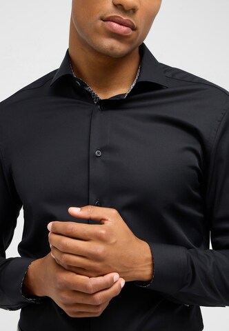 ETERNA Slim fit Business Shirt 'Cover' in Black