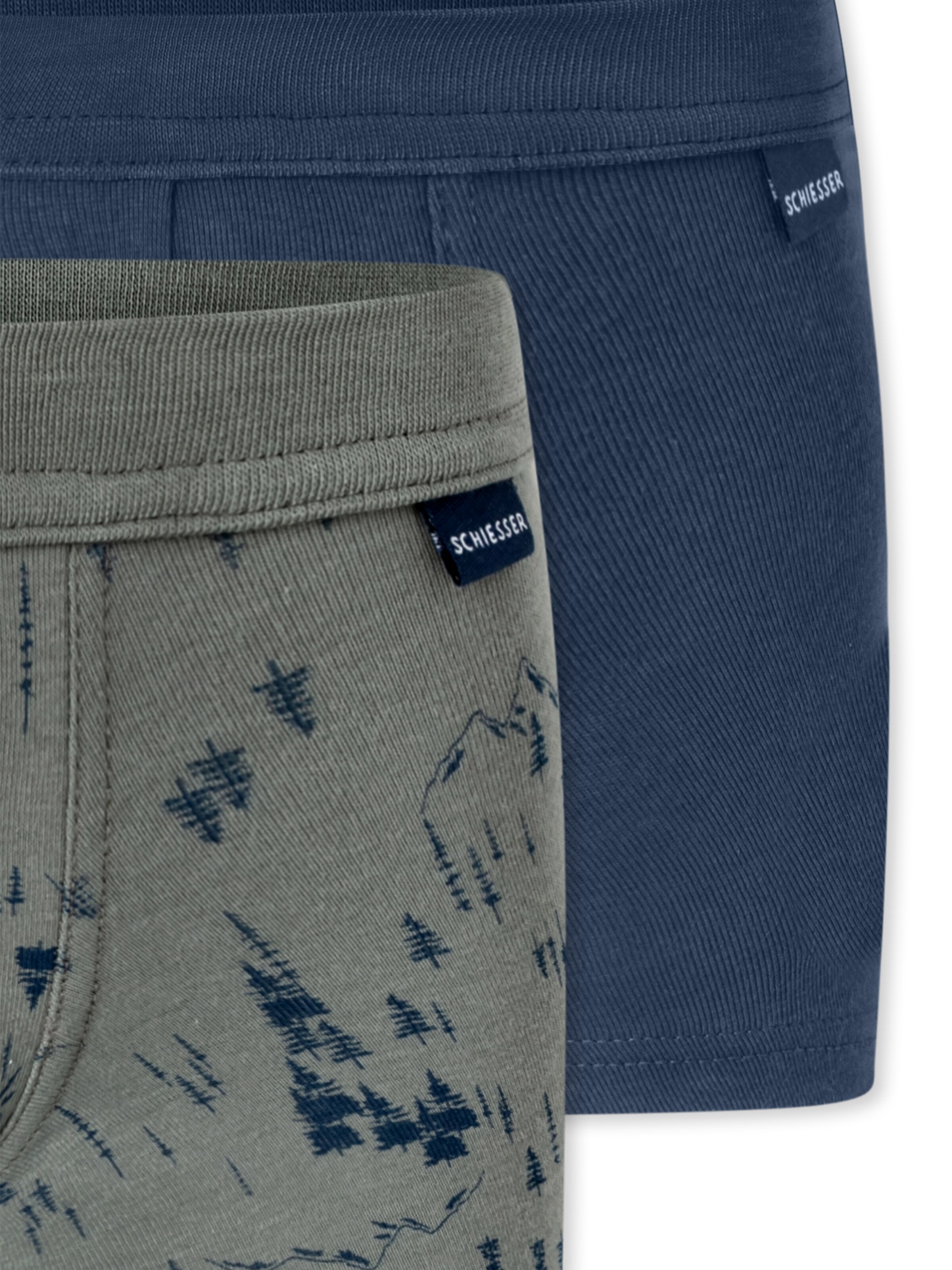 SCHIESSER Underpants ' Fine Rib Multi ' in Blue