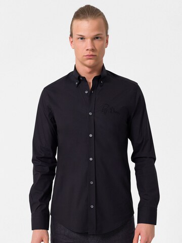 By Diess Collection Regular fit Overhemd in Zwart: voorkant