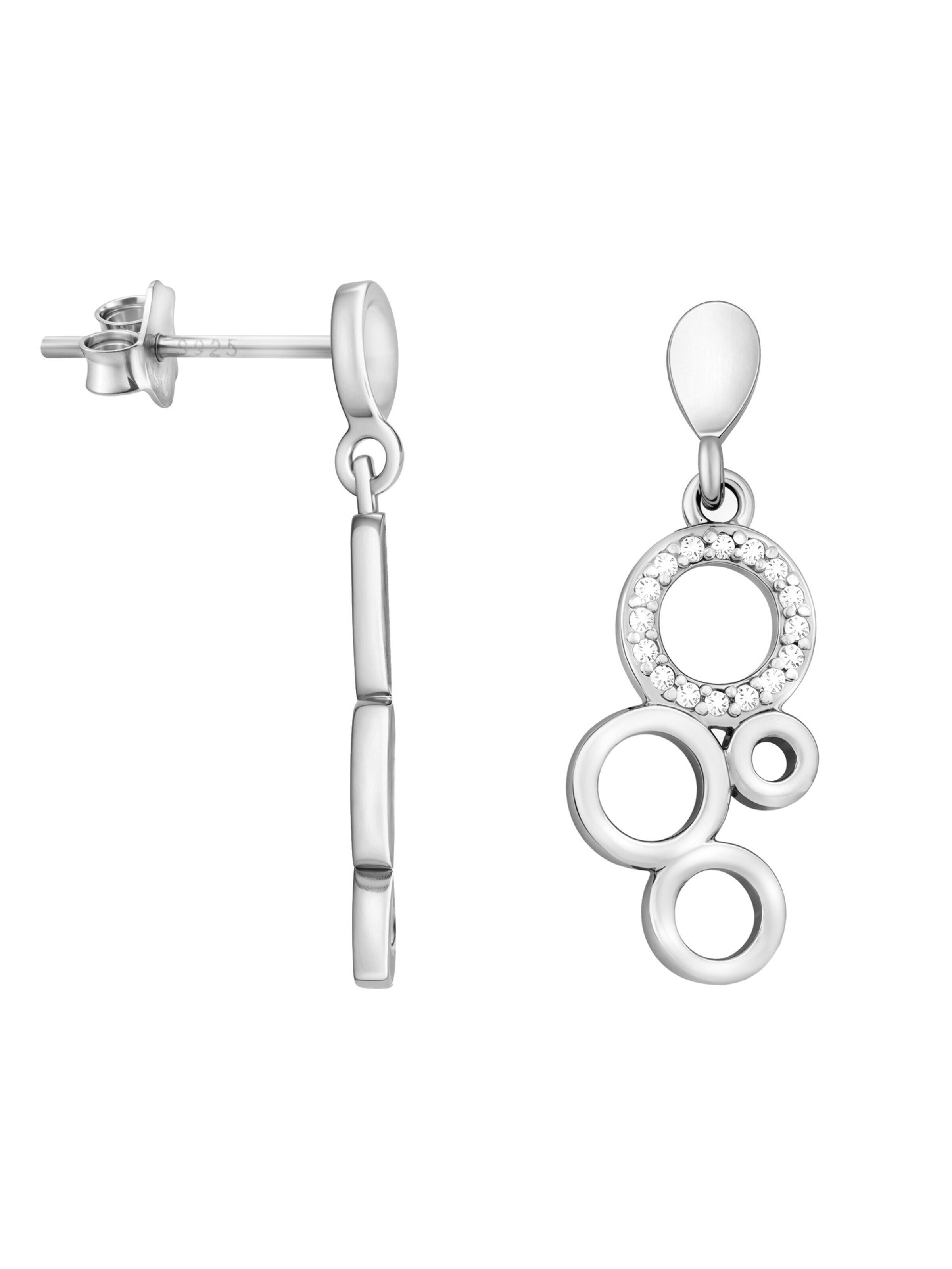 Sofia Milani Earrings 'Circle' in Silver: front