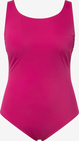 Ulla Popken Swimsuit in Pink: front