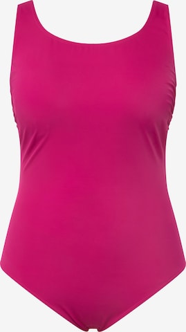 Ulla Popken Swimsuit in Pink: front