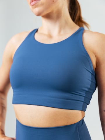 Lifters High neck Sports Bra 'Race Grape' in Blue