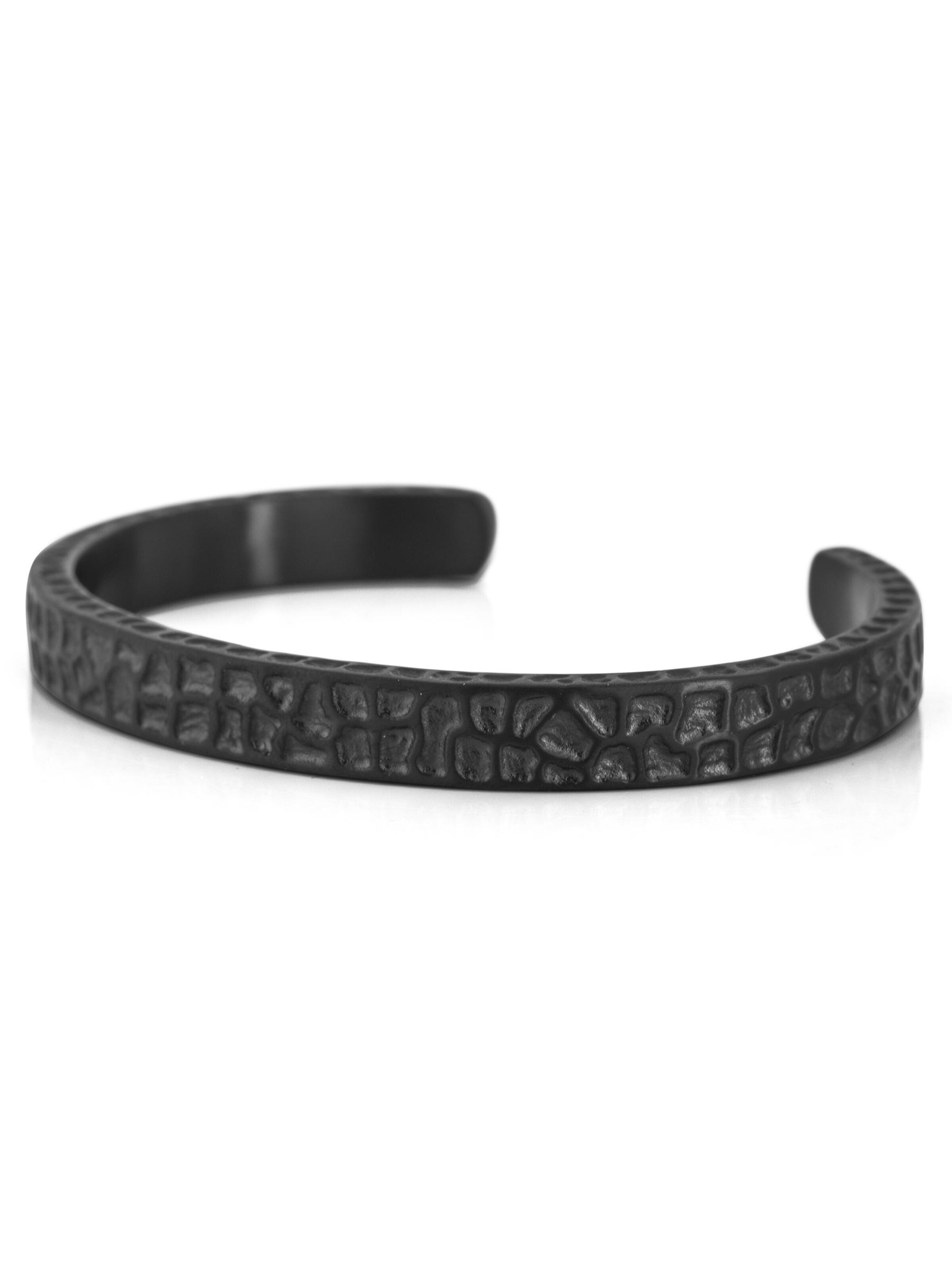 Akitsune Armband 'Terra'‌‌‌‌‌‌ in Schwarz: Vorderseite