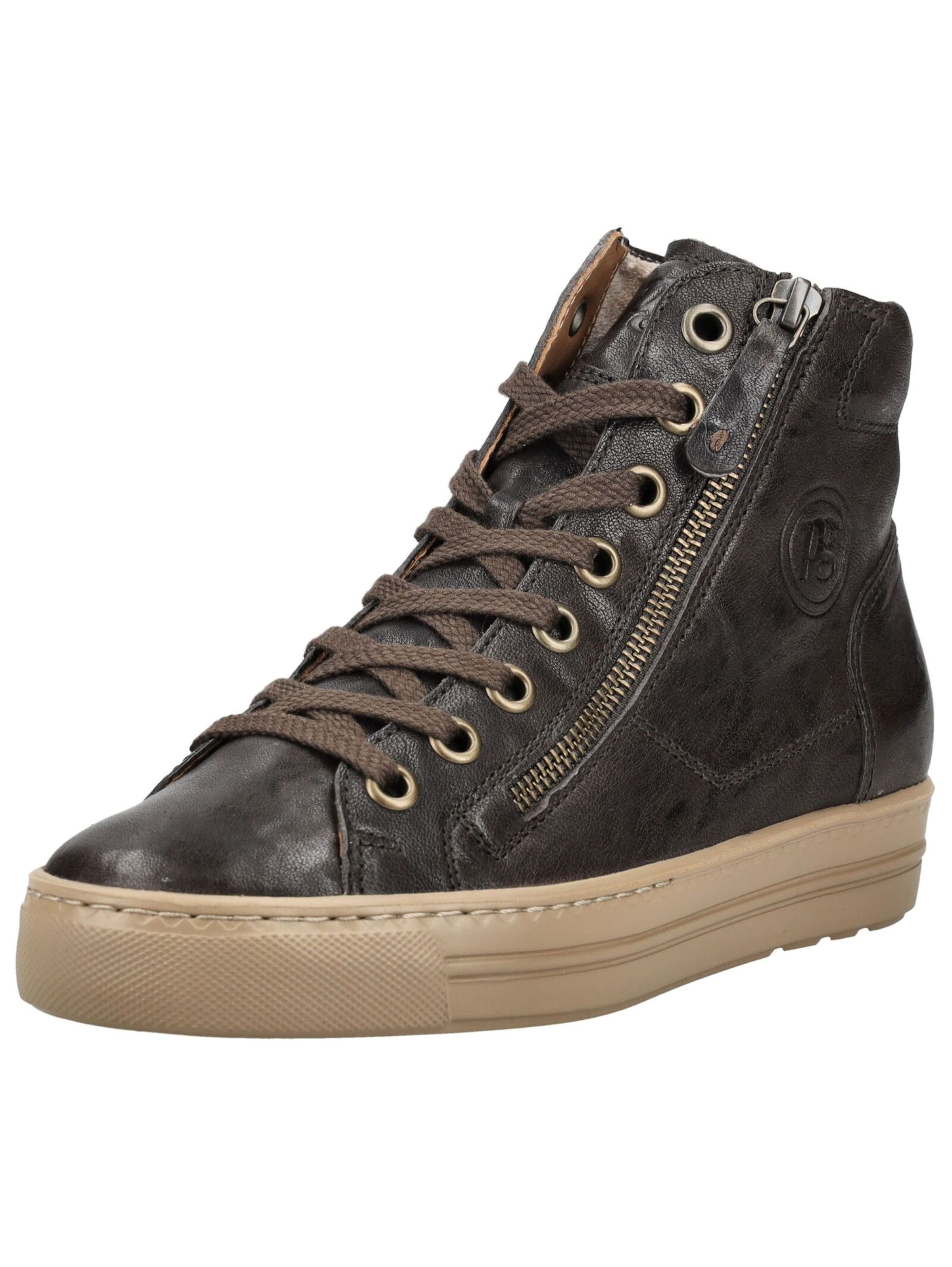 Paul Green Sneakers hoog in Bruin: voorkant