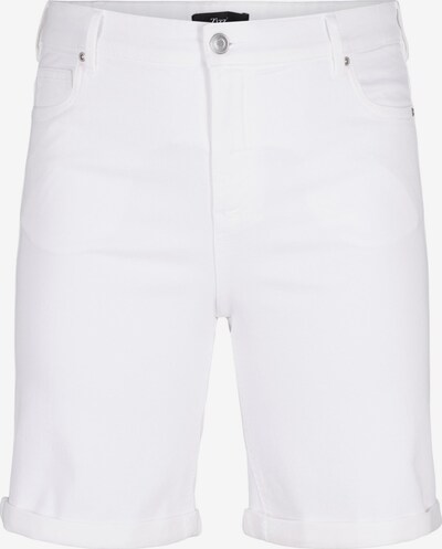 Zizzi Shorts 'JELLA' in white denim, Produktansicht