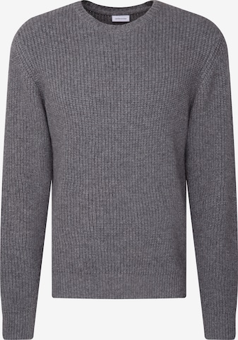 Pull-over ' Schwarze Rose ' SEIDENSTICKER en gris : devant