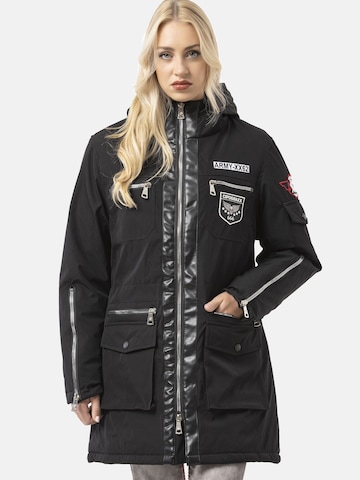 CIPO & BAXX Winterjas 'WM144' in Zwart: voorkant