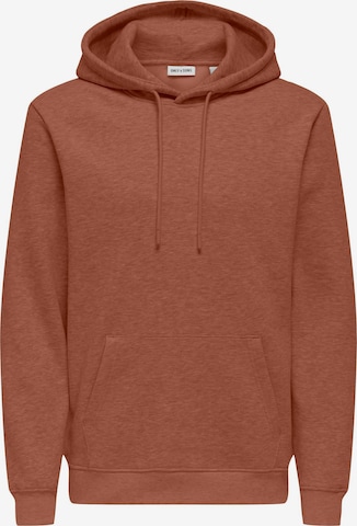 Only & Sons Свитшот 'ONSConnor' в Коричневый: спереди