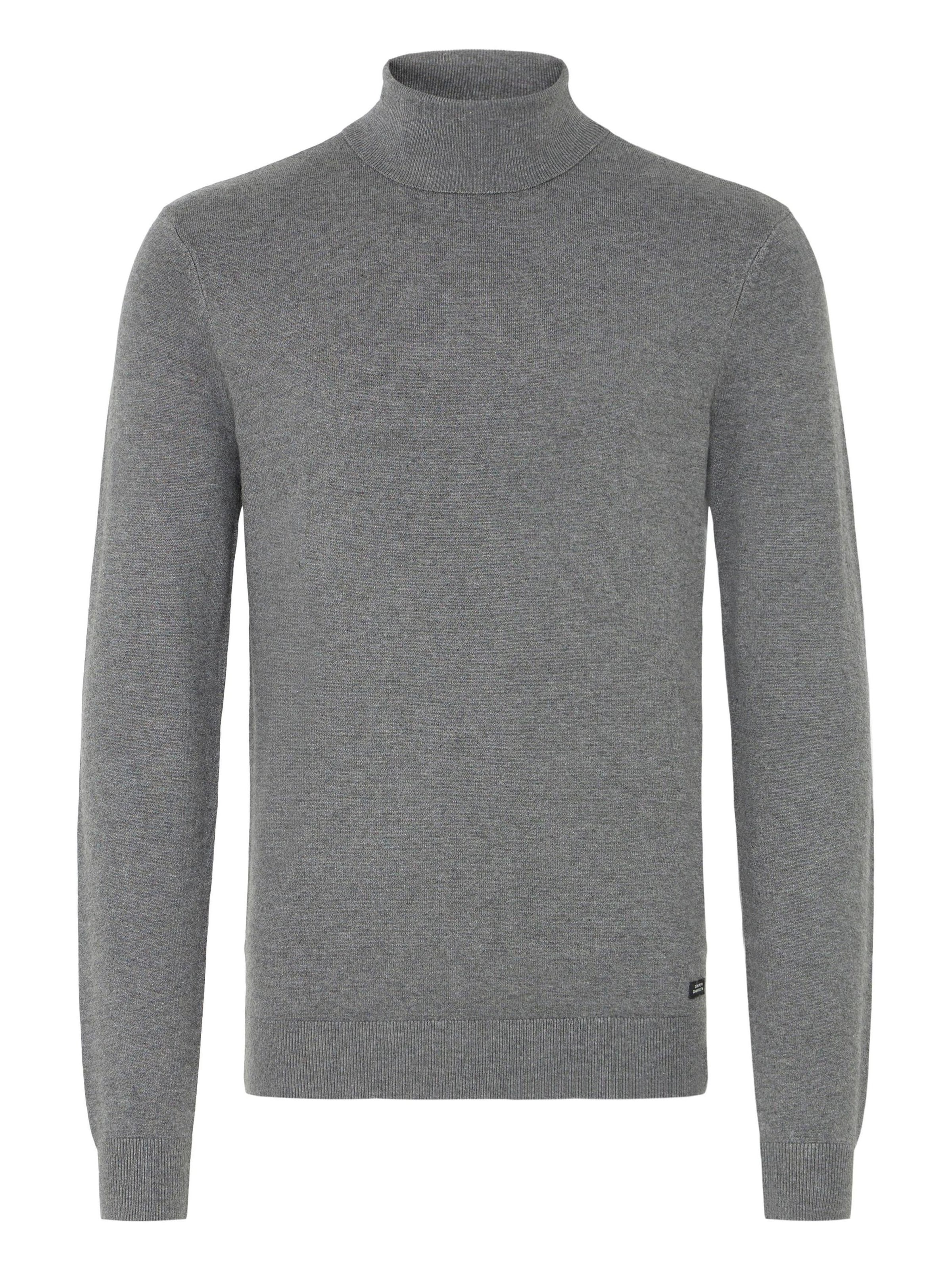BLEND Rollkragenpullover ' BHMWEDAT ' in Grau: Vorderseite