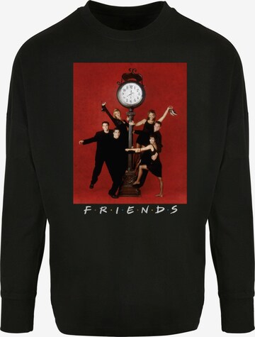 ABSOLUTE CULT Shirt 'Friends - Clock' in Zwart: voorkant