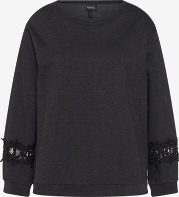 Ulla Popken Sweatshirt in Zwart: voorkant