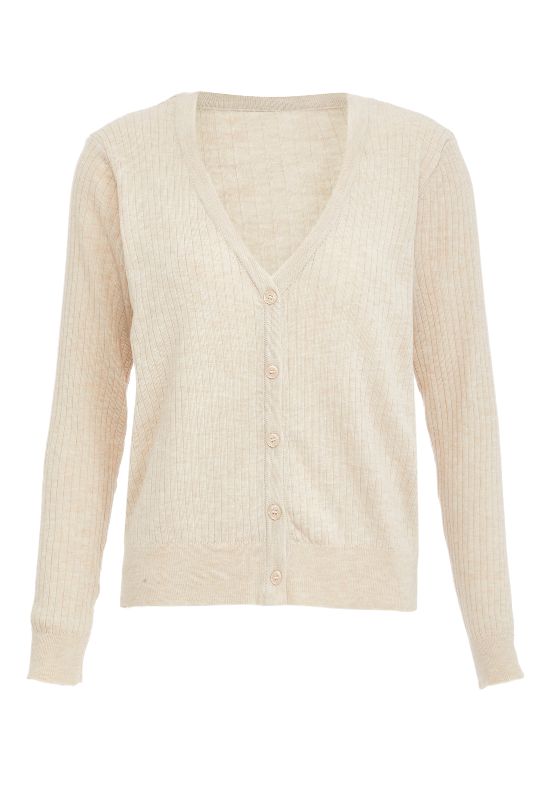 IPARO - Casaco de malha em bege: frente