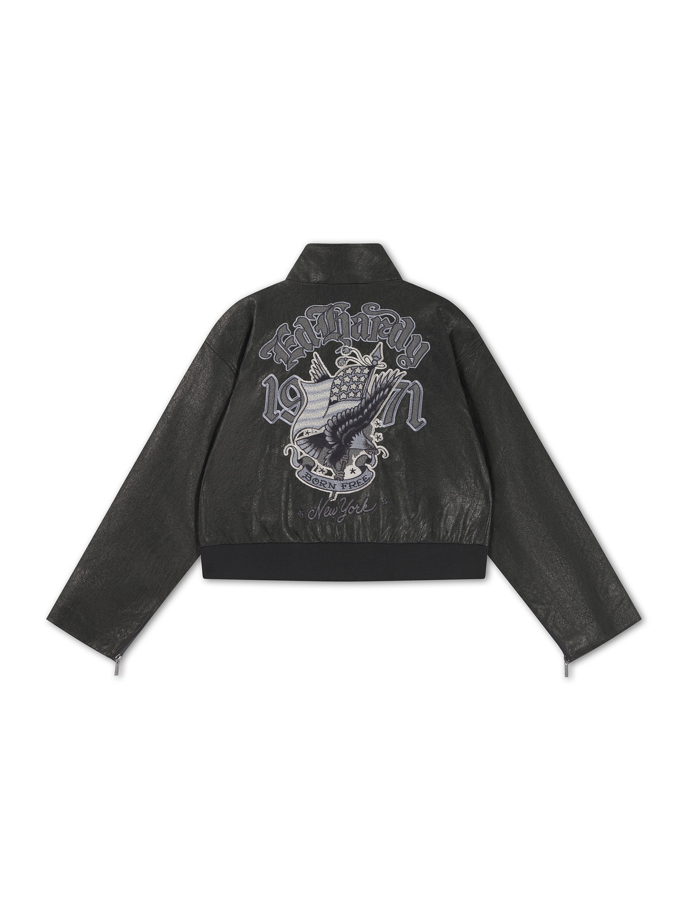 Ed Hardy - Chaqueta de invierno en gris: frente
