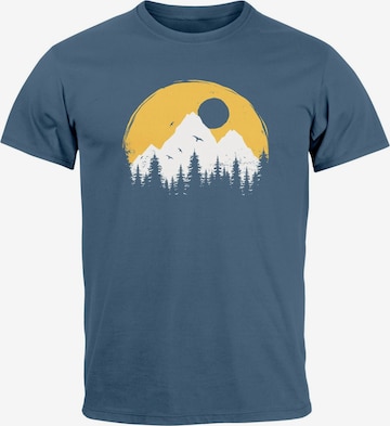 Neverless Shirt 'Mountains' in Blue: front