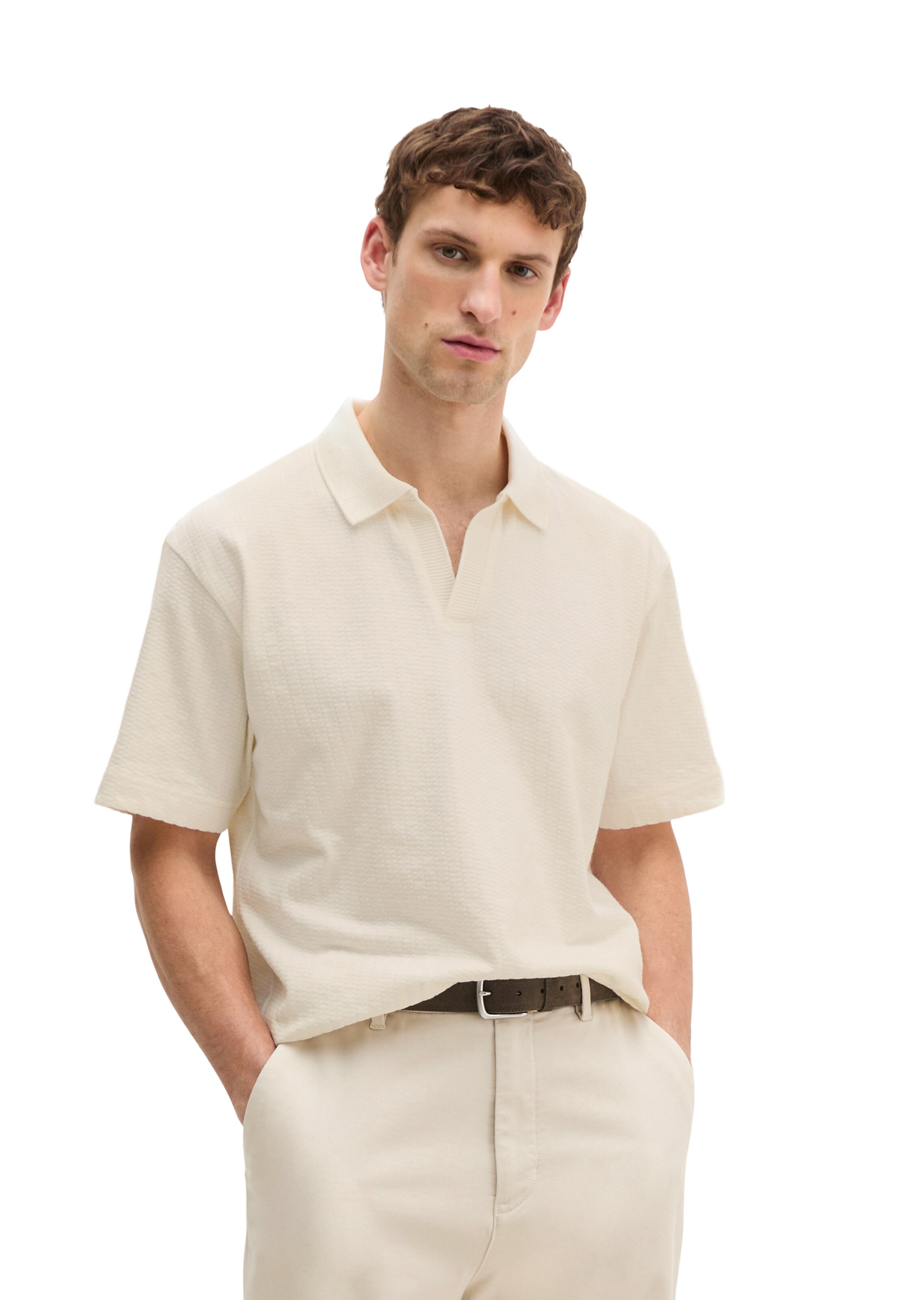 Marc O'Polo Shirt in Beige: front