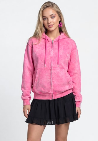 Veste de survêtement MYMO en rose : devant