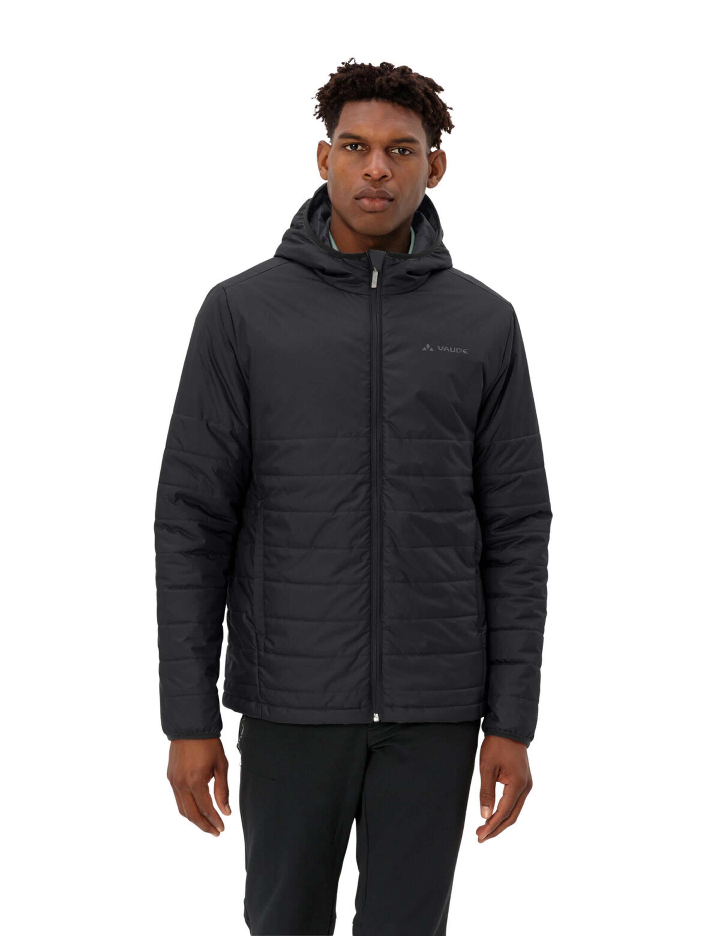 VAUDE Tesino Hooded Jacket in Schwarz: Vorderseite