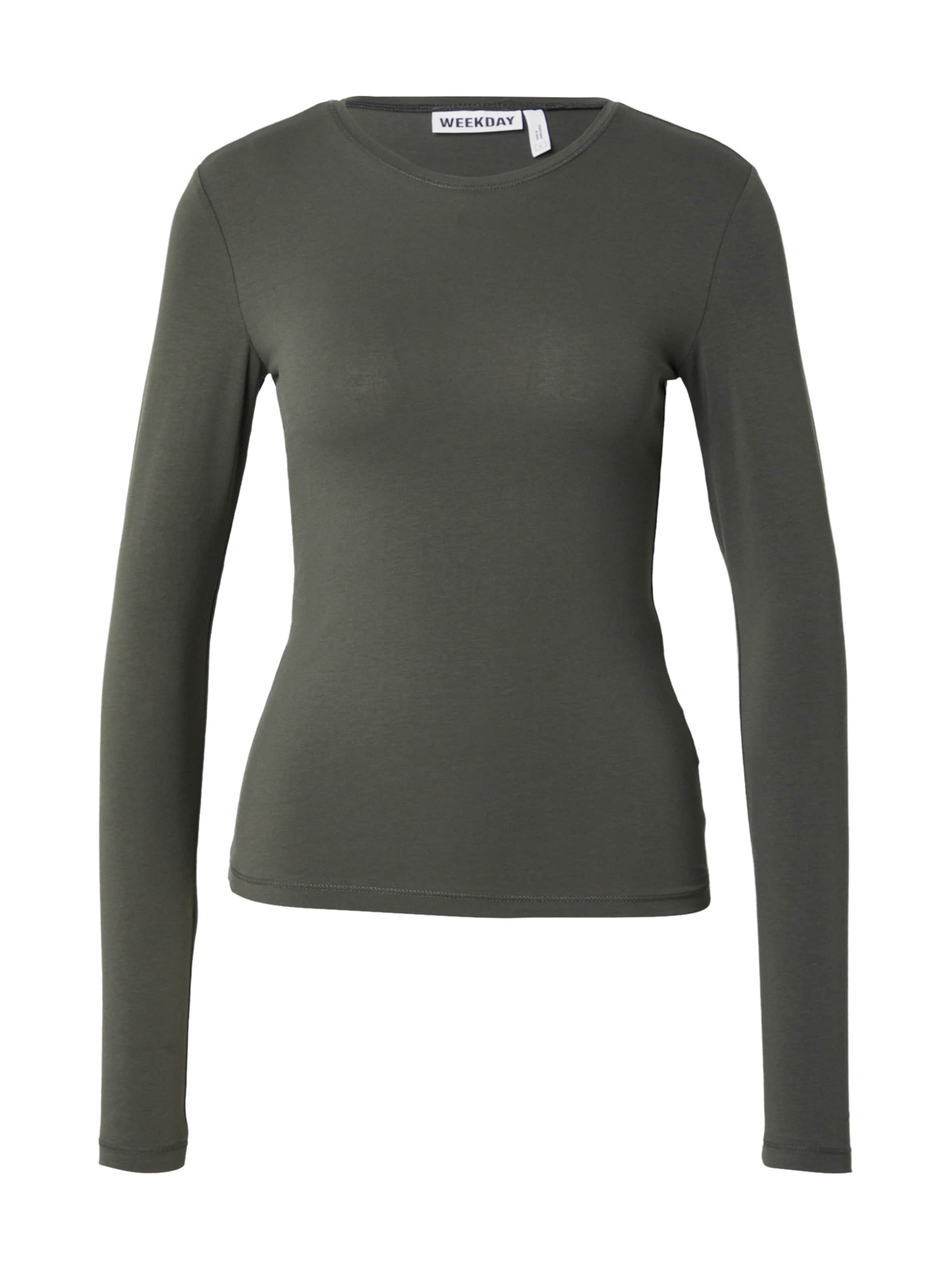 T-shirt WEEKDAY en vert : devant