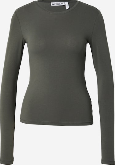 WEEKDAY T-shirt en vert foncé, Vue avec produit