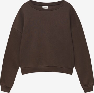 Pull&Bear Sweatshirt in Brown: front